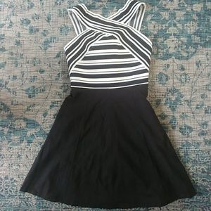 Anthropologie Maeve 4 Party dress black white